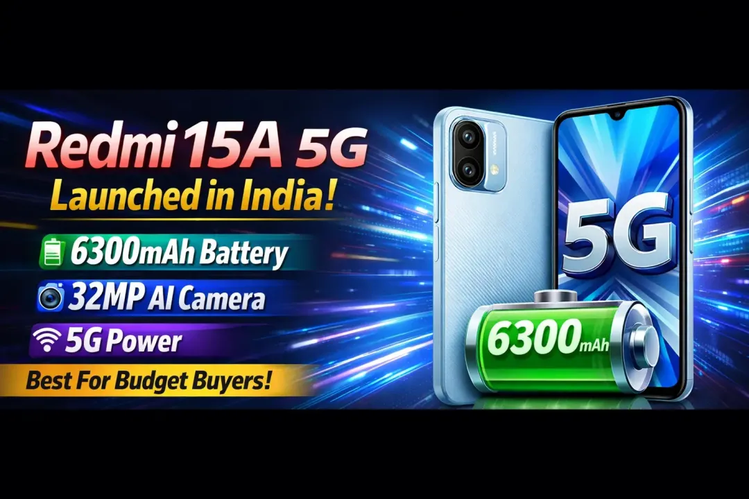 Redmi 15A 5G Launched in India with 6300mAh Battery, 32MP AI Camera and 5G Power; Best For Budget Buyers 