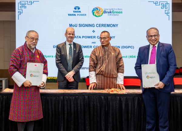 Tata Power and Bhutan’s Druk Green Power Corporation identify the 404 MW Nyera Amari I & II Integrated Hydropower Project for collaboration