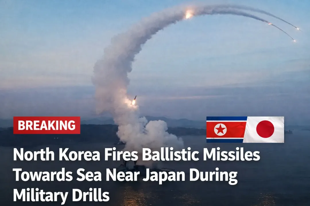North Korea Fires Ballistic Missiles Towards Sea Near Japan During Military Drills