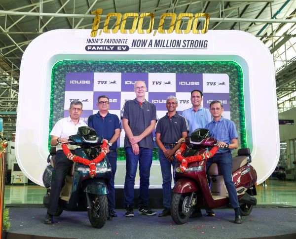 One Millionth TVS iQube Rolled out: Reflects TVS Motor’s Role In Shaping India's EV Transformation