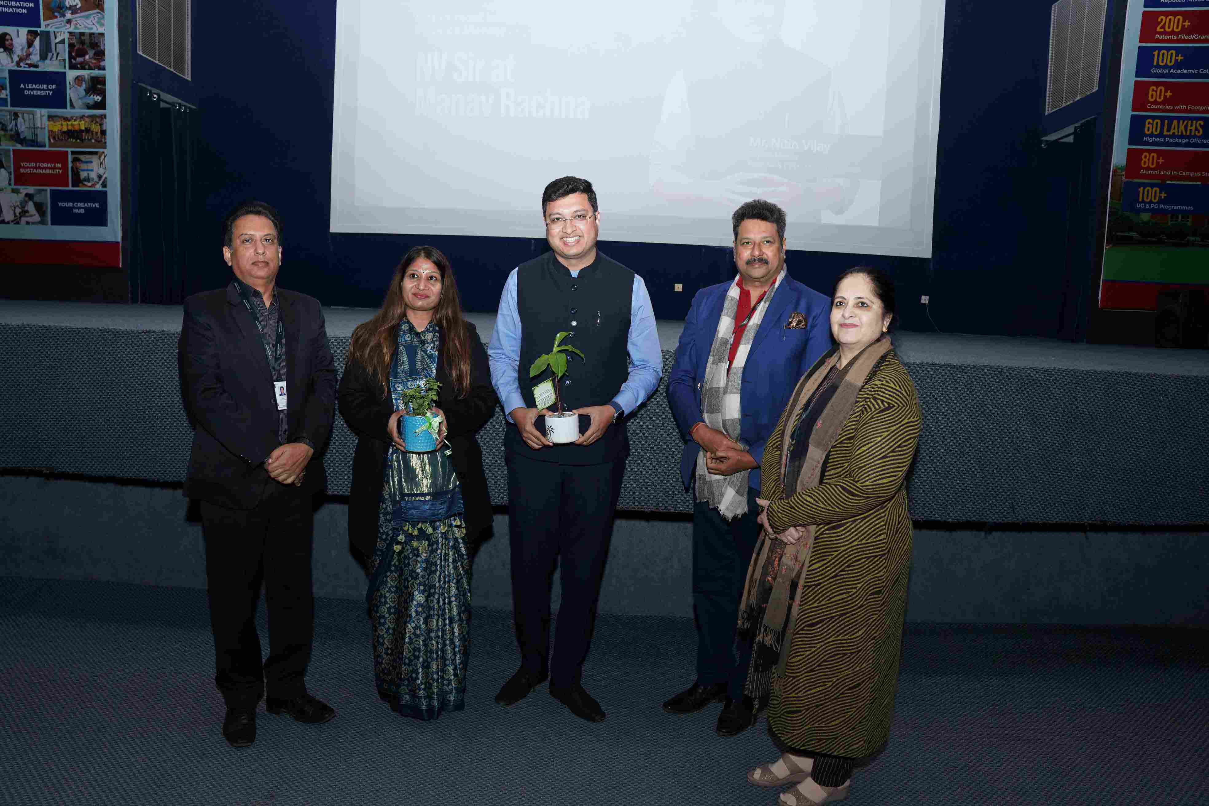 Move Slowly but Move Consistently, Says Nitin Vijay at Manav Rachna on Guiding Students to Success in a Hyper-Competitive World