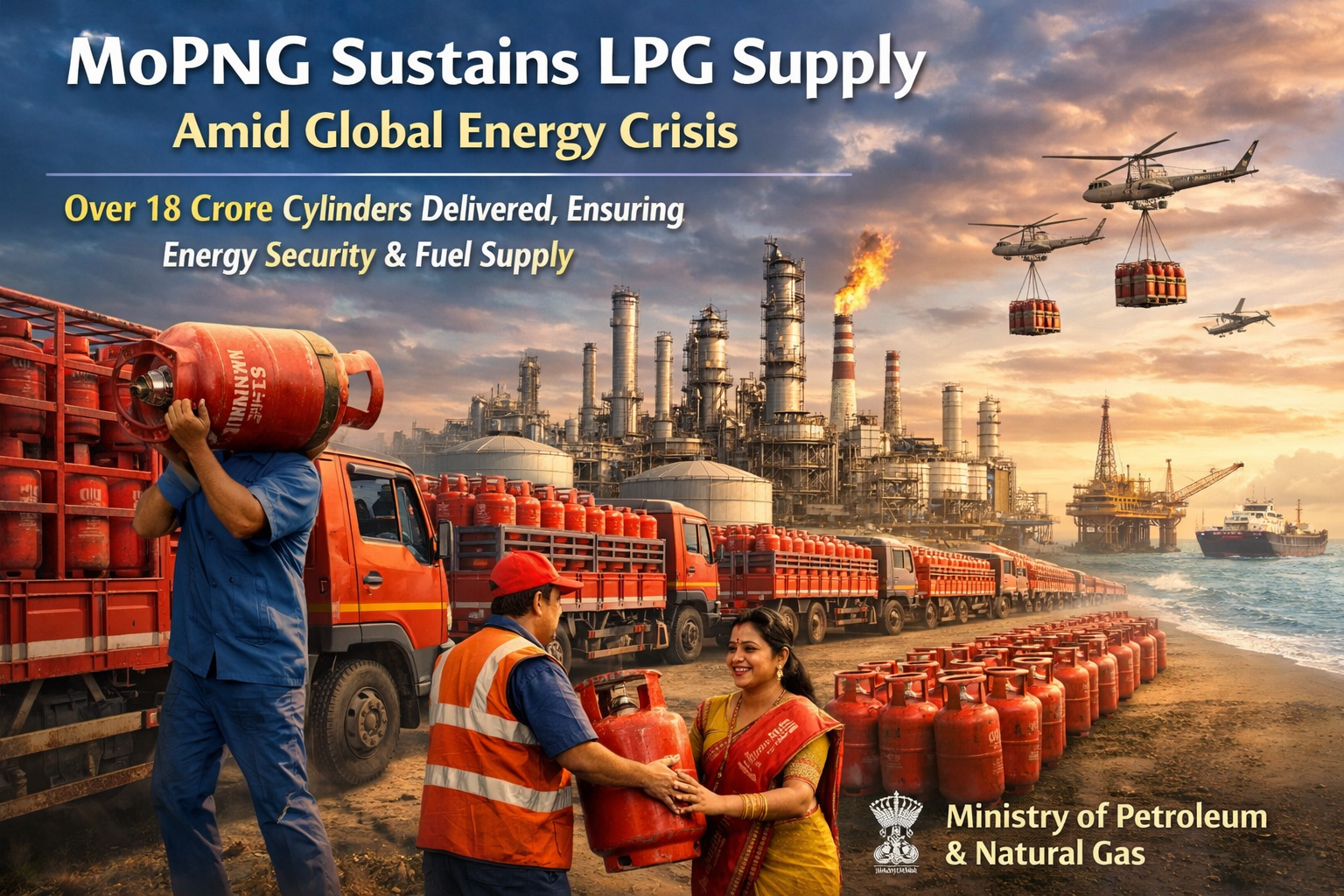 MoPNG Sustains LPG Supply Amid Global Energy Crisis; Over 18 Crore Cylinders Delivered