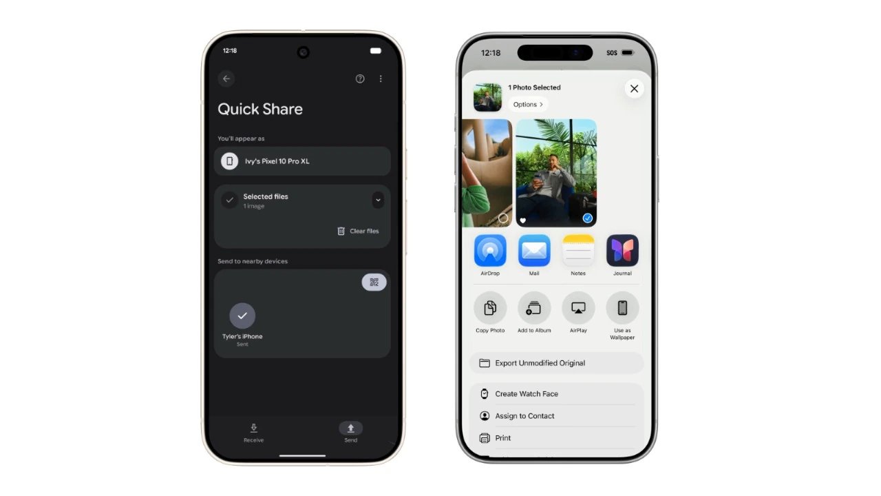 Google Brings AirDrop-like File Sharing Between Android and iPhone